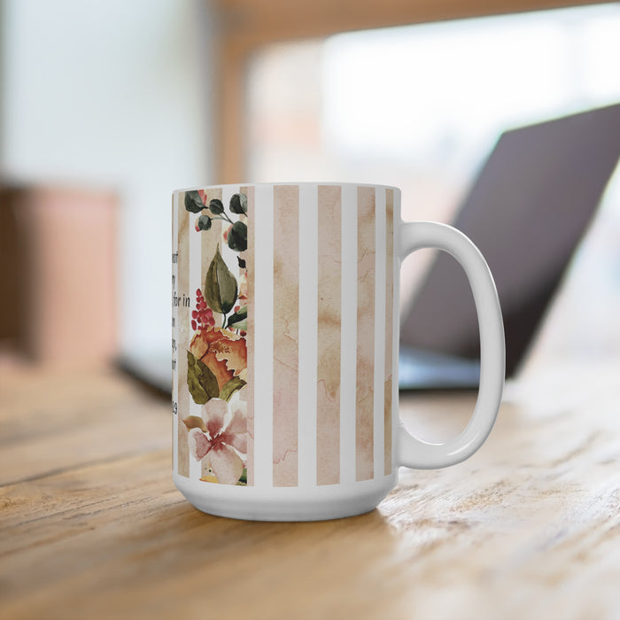 Sunflower Bible Verse Coffee Mug Let Us Not Grow Weary