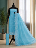 Indiehaat | Blue Kota Doria Suit Set | Embroidery
