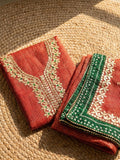 Indiehaat | Kota Cotton Gota Patti Suit Material Red