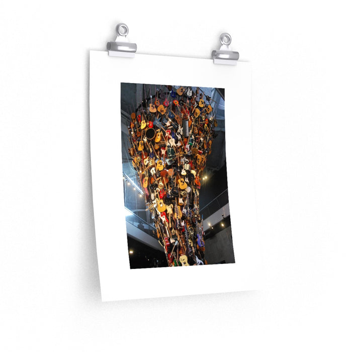 Tower of Guitars Matte Finish Poster Print Wall Art Musicians Home Decor