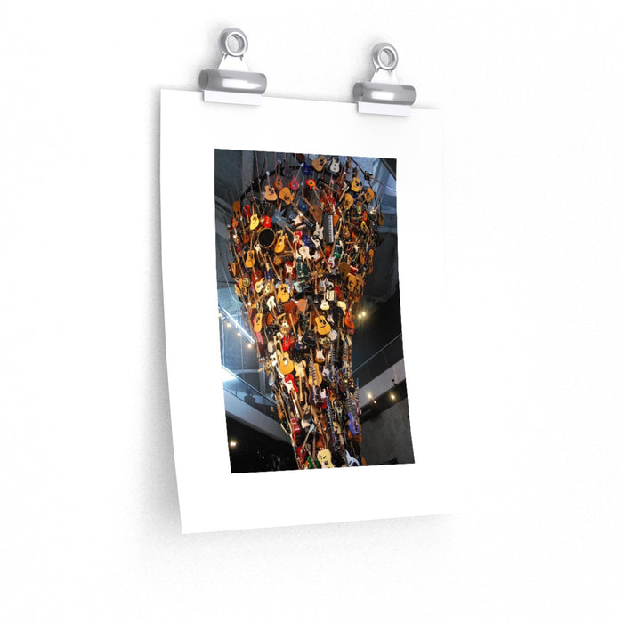Tower of Guitars Matte Finish Poster Print Wall Art Musicians Home Decor