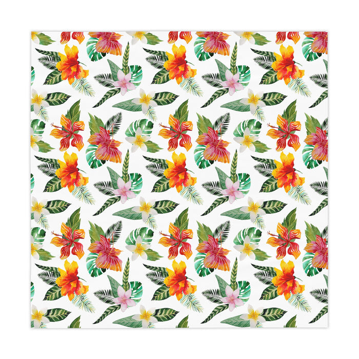 Tropical Hibiscus Flower Pattern Tablecloth  Décor