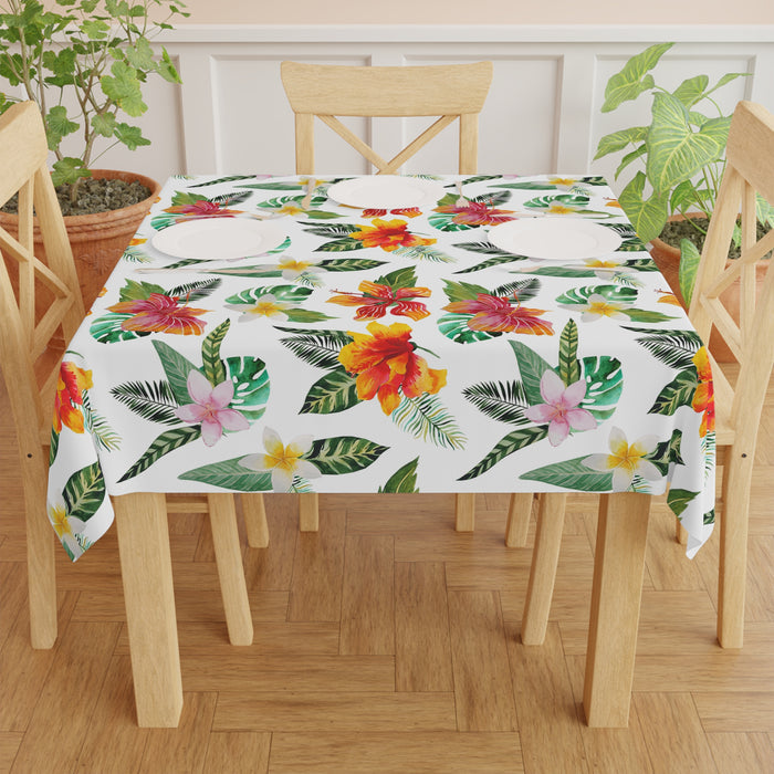 Tropical Hibiscus Flower Pattern Tablecloth  Décor