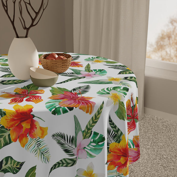 Tropical Hibiscus Flower Pattern Tablecloth  Décor