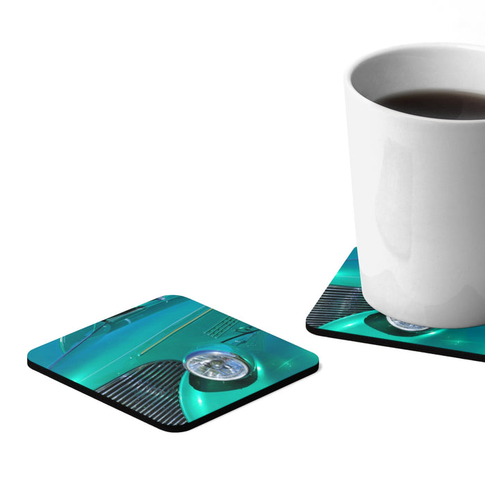 Truck Square Hardboard Coaster Set - 4pcs