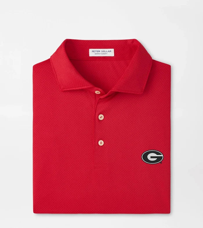 UGA Block G Hugo Performance Jersey Polo Red