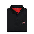 UGA Block "UGA" Playbook Performance Polo Black/Charcoal/Red