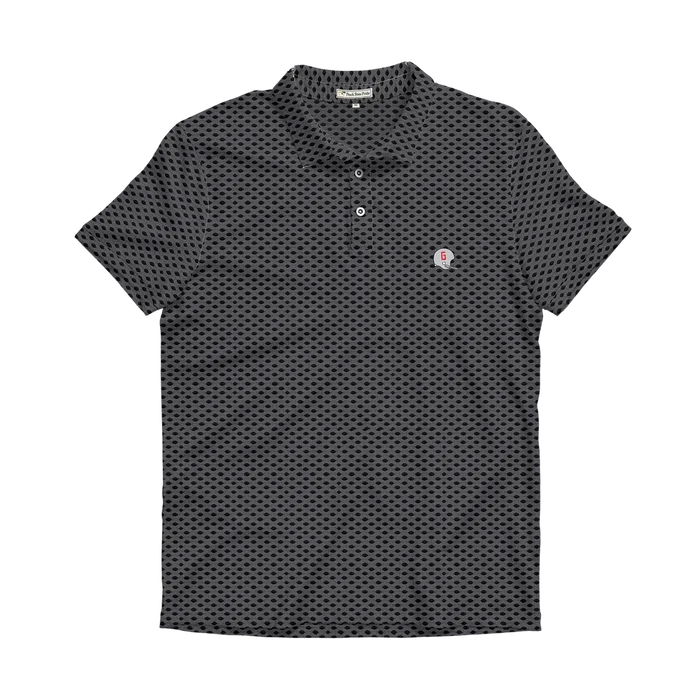 UGA Georgia Helmet Gridiron Pattern Polo