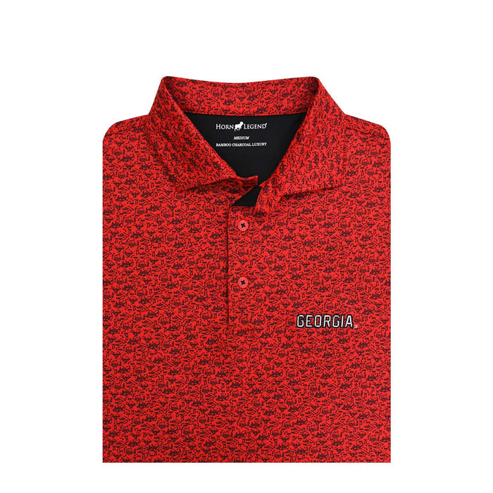 UGA "Georgia" Script Playbook Performance Polo Red/Black