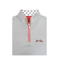 UGA Sic' Em Script Pin Dot Stripe Pullover White/Red