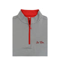 UGA Sic' Em Script Stripe Performance Pullover Charcoal/White