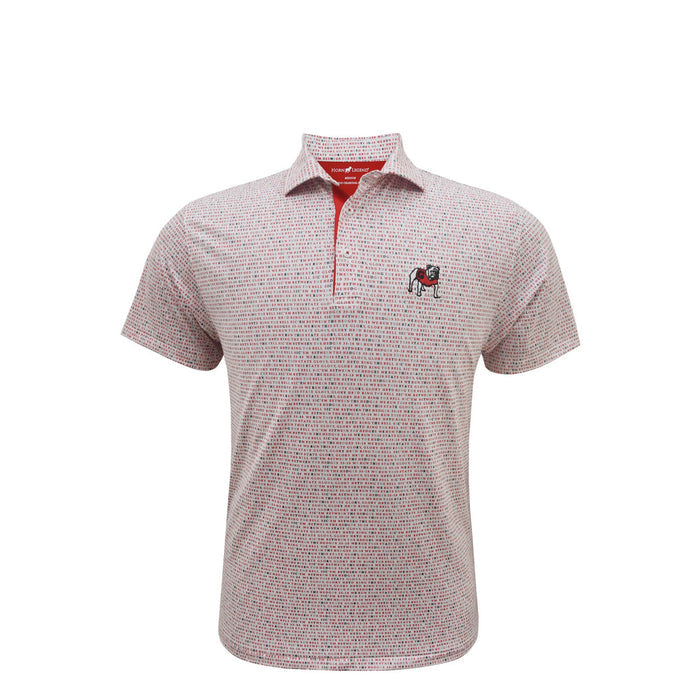UGA Standing Dawg White Wordmark Polo