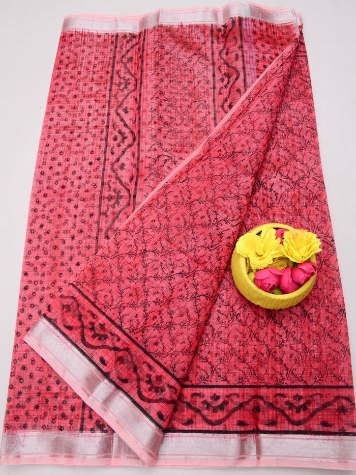 Indiehaat | Kota Doria Blockprint Saree