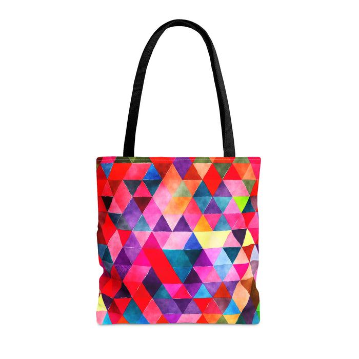 Vibrantly Colored Triangles Make Daily Routine Cheerful Tote Bag - 3 Sizes