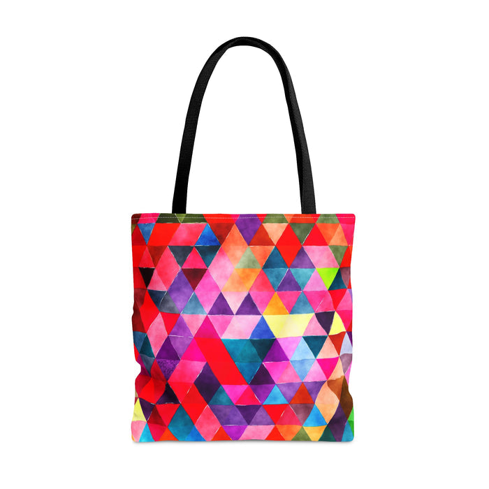 Vibrantly Colored Triangles Make Daily Routine Cheerful Tote Bag - 3 Sizes