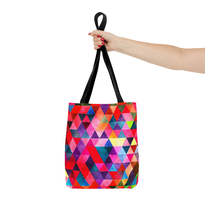 Vibrantly Colored Triangles Make Daily Routine Cheerful Tote Bag - 3 Sizes
