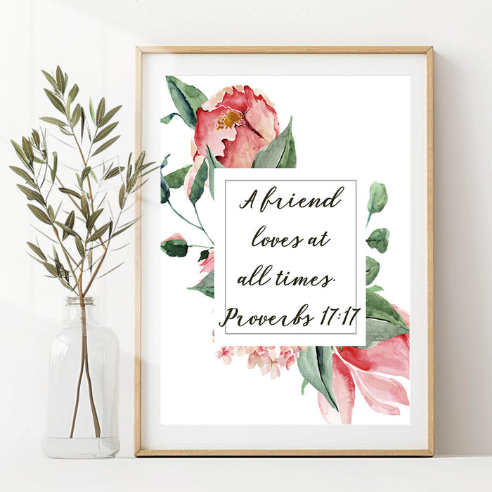 Wall Art Prints Unframed
8x10 Bible Verse Wall Art with Pale Pink Roses – Inspirational Christian Print, Matte Finish, Ready to Hang, Shipped Flat