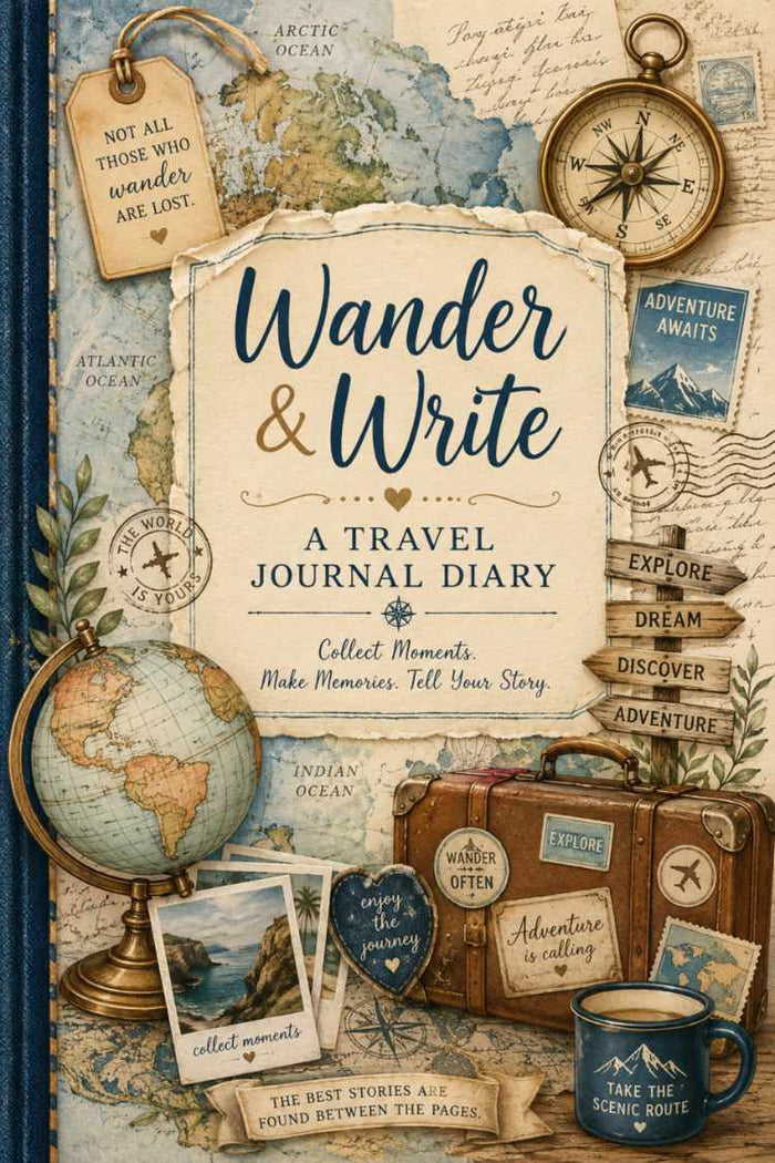 Wander & Write Spiral Notebook | Travel‑Inspired Journal for Everyday Notes  Handmade