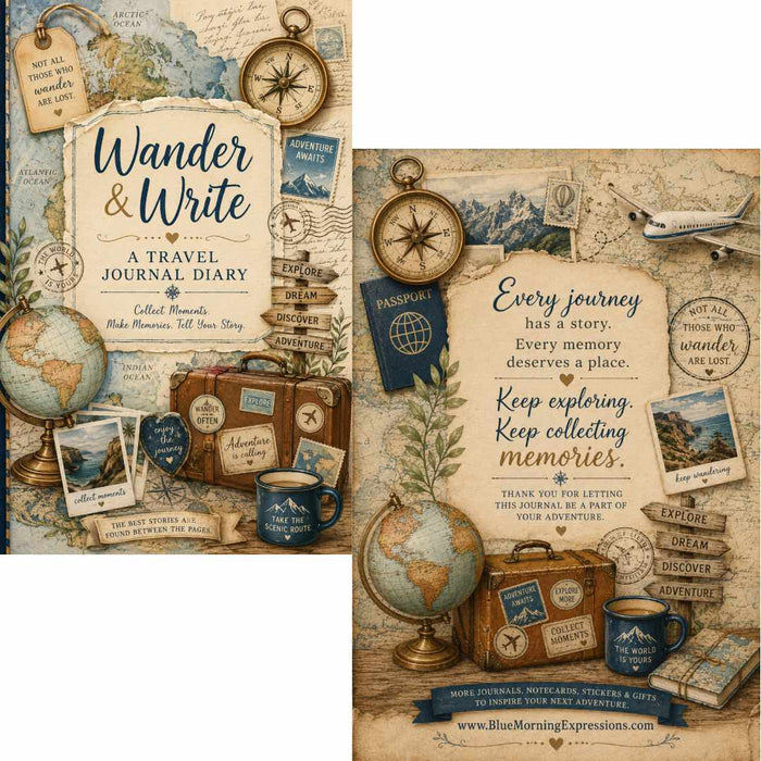 Wander & Write Spiral Notebook | Travel‑Inspired Journal for Everyday Notes  Handmade