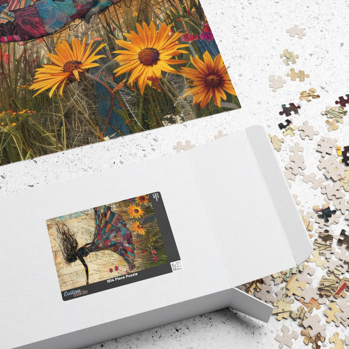 Whimsical Woman Jigsaw Puzzle Artistic Dress Floral Meadow Art 110–1014 Pieces