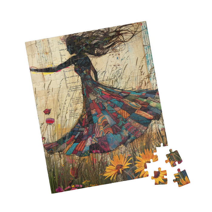 Whimsical Woman Jigsaw Puzzle Artistic Dress Floral Meadow Art 110–1014 Pieces