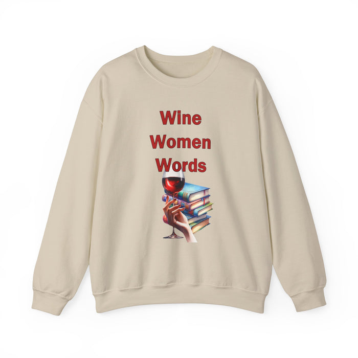 Wine Women Words Sweatshirt Book Club Meeting Shirt, Gifts for Book Lovers, Book Club Gift