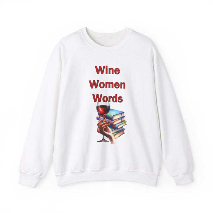 Wine Women Words Sweatshirt Book Club Meeting Shirt, Gifts for Book Lovers, Book Club Gift