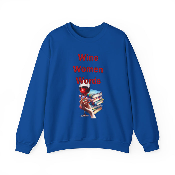 Wine Women Words Sweatshirt Book Club Meeting Shirt, Gifts for Book Lovers, Book Club Gift