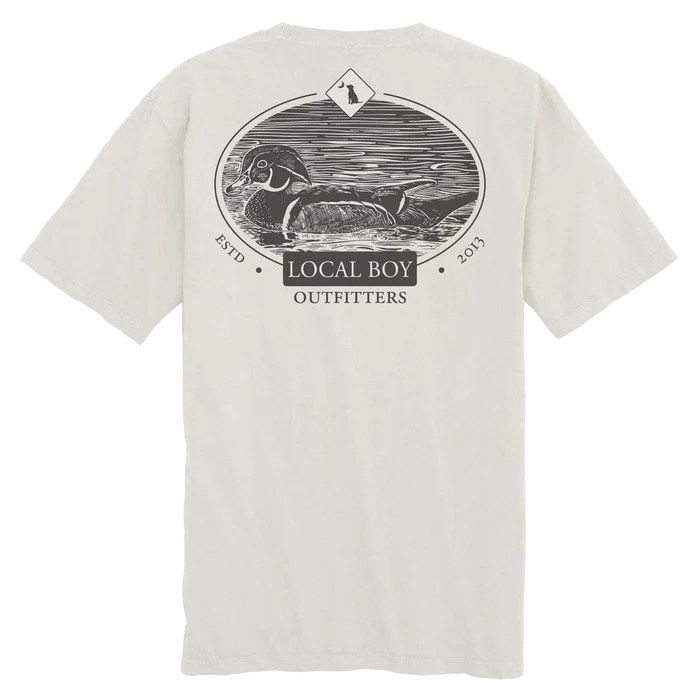 Wood Cut Short Sleeve Tee Silver