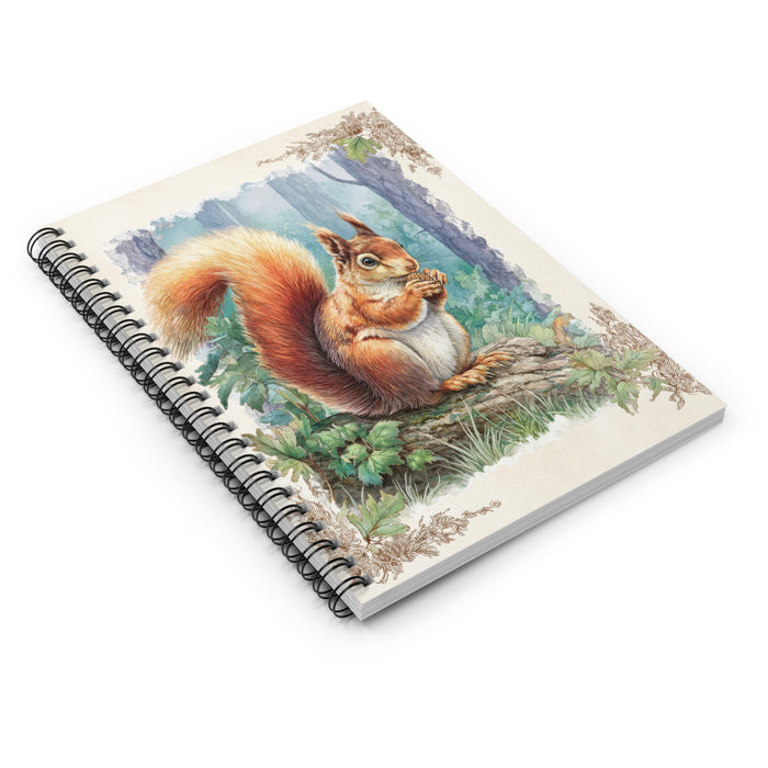 Woodland Squirrel Spiral Notebook – 6" x 8" Ruled Nature Journal