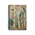 Woodpecker & Wildflower Spiral Notebook – 6" x 8" Nature Journal