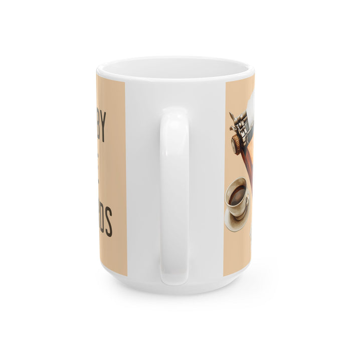 Writer Coffee Mug 15 oz Fueled by Coffee and Words Author Gift Cup