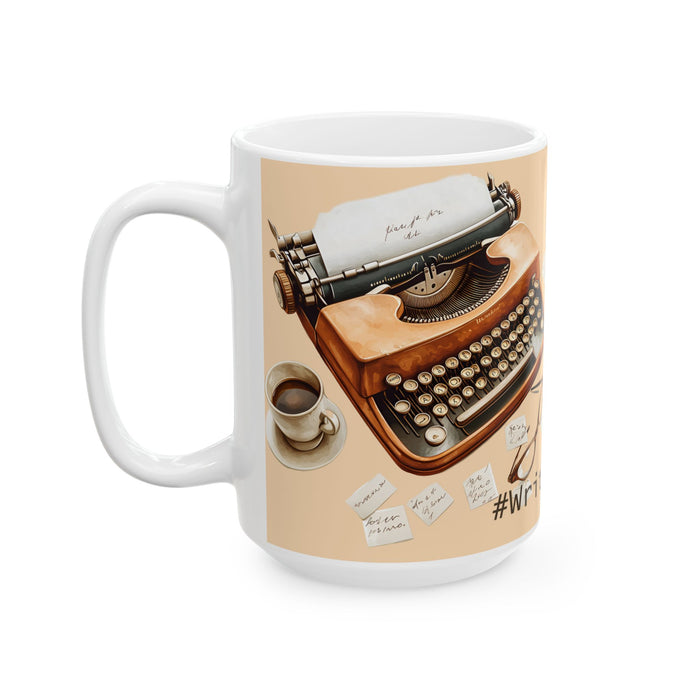 Writer Coffee Mug 15 oz Fueled by Coffee and Words Author Gift Cup