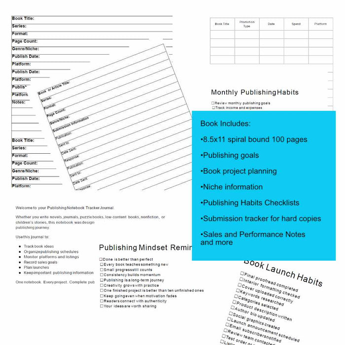 Writer's Ultimate Productivity Bundle | Writing Planners, Trackers, Notebooks & Author Resources