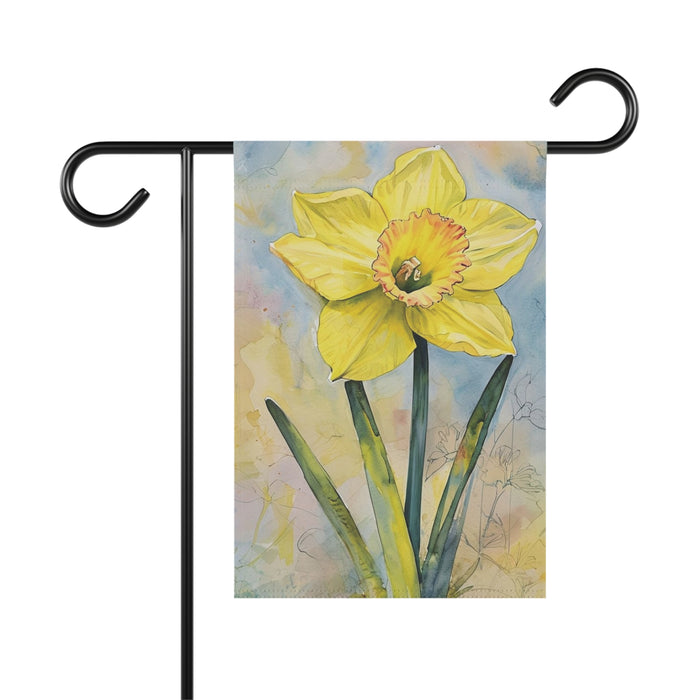 Yellow Daffodil Garden Flag & Porch Banner Floral Yard Art Decor Sign