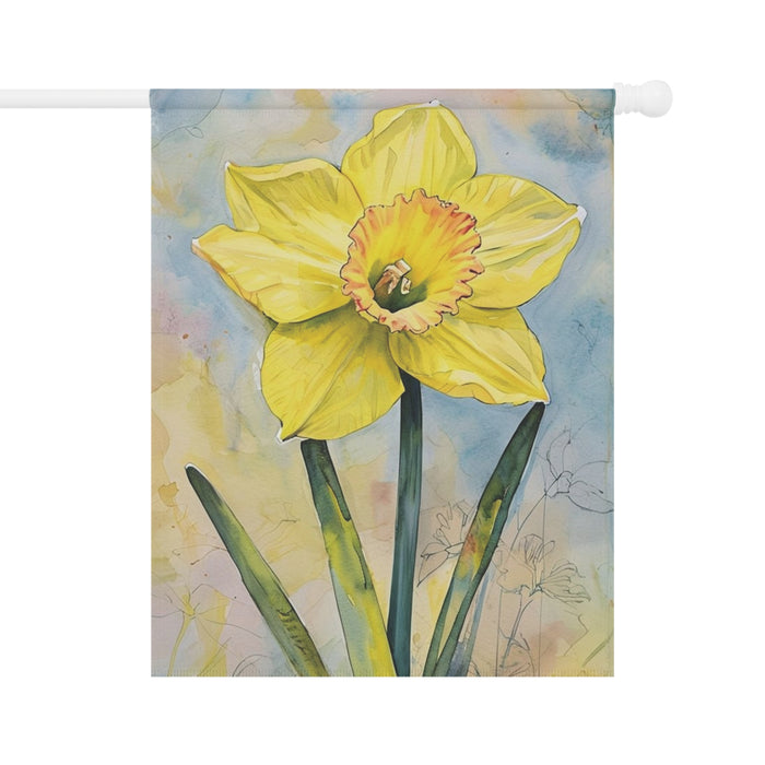 Yellow Daffodil Garden Flag & Porch Banner Floral Yard Art Decor Sign